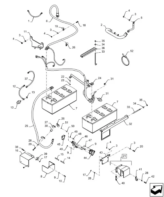 87437247 - Провод электр. плюсовой стартера силовой TJ/St.